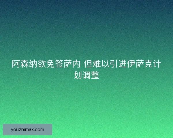 阿森纳欲免签萨内 但难以引进伊萨克计划调整
